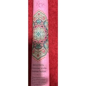 Hand Dipped Rose Incense, 30 sticks 1 holder, NIB